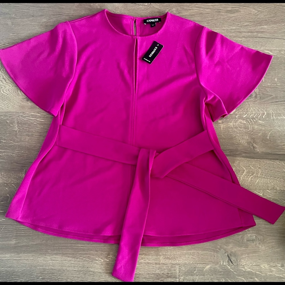 EXPRESS Tie Belt Top — NWT